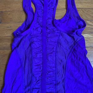 Purple workout tank from Lorna Jane